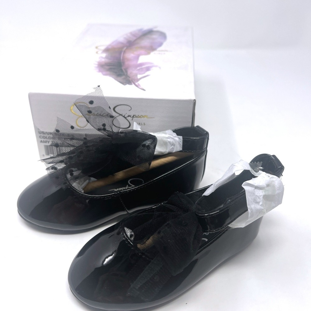 JESSICA SIMPSON Girls Size 6/5 Black Amy Tulle New In Box